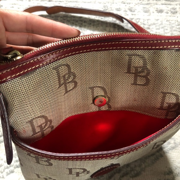 Dooney & Bourke Florentine Jacquard Crossbody Red - Picture 3 of 9